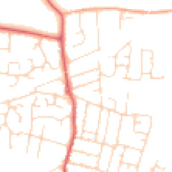 Daytime road noise heatmap for CM0 8BW