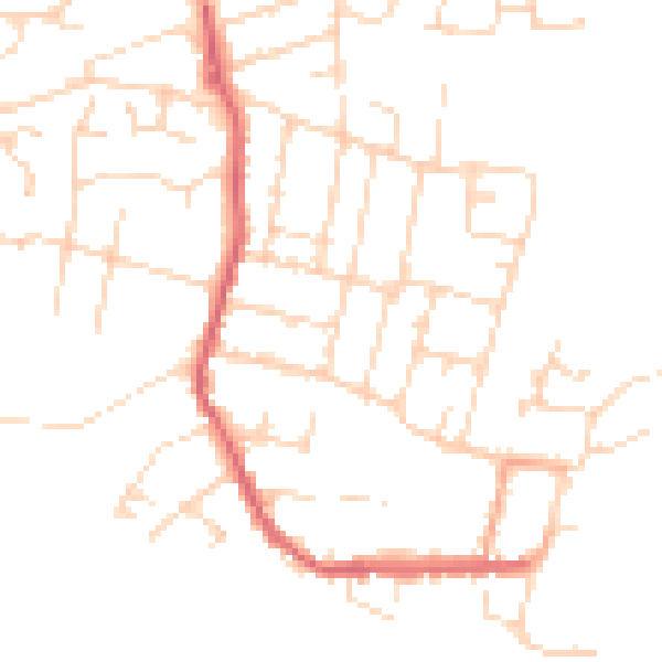 Daytime road noise heatmap for CM0 8DZ