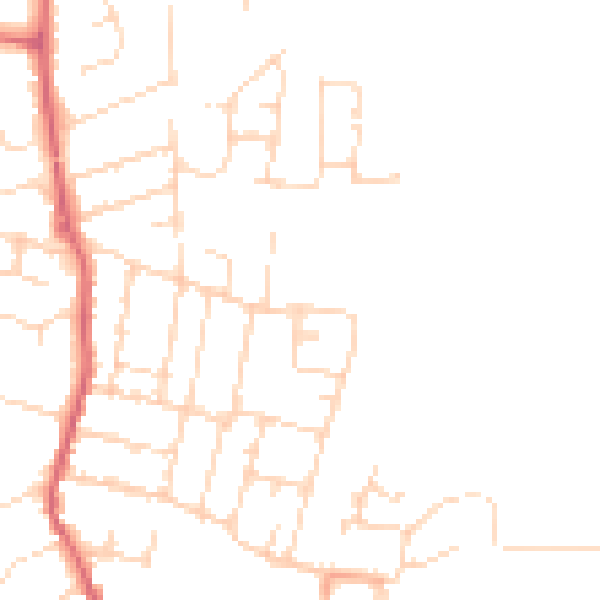 Daytime road noise heatmap for CM0 8EF