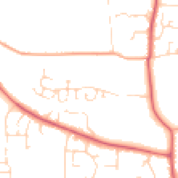 Daytime road noise heatmap for CM0 8FF
