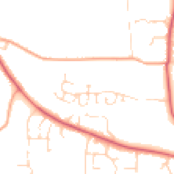 Daytime road noise heatmap for CM0 8FR