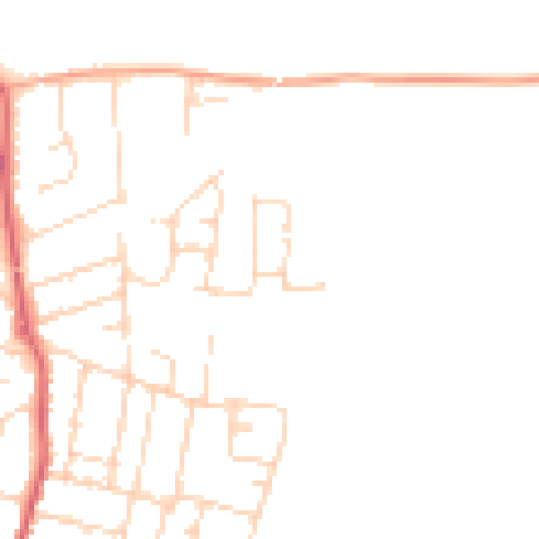 Daytime road noise heatmap for CM0 8FU