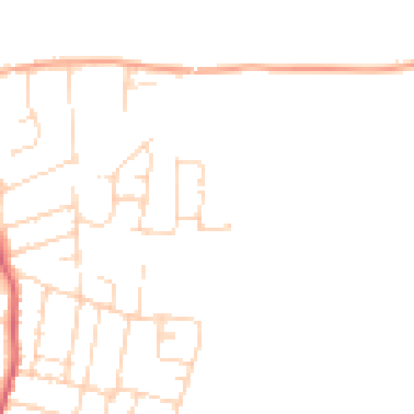 Daytime road noise heatmap for CM0 8FW