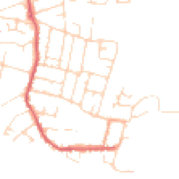 Daytime road noise heatmap for CM0 8GH