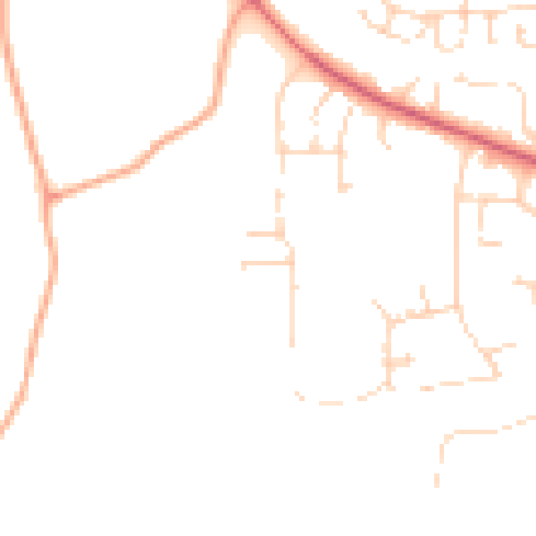 Daytime road noise heatmap for CM0 8GP