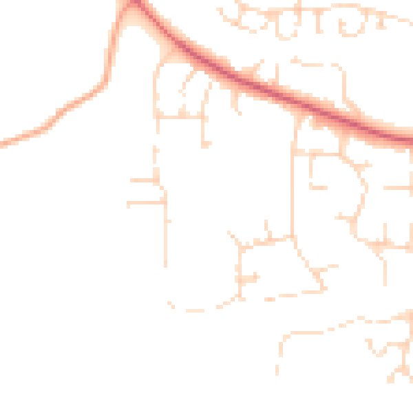 Daytime road noise heatmap for CM0 8GQ
