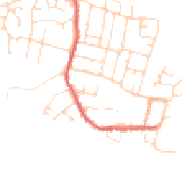 Daytime road noise heatmap for CM0 8HB