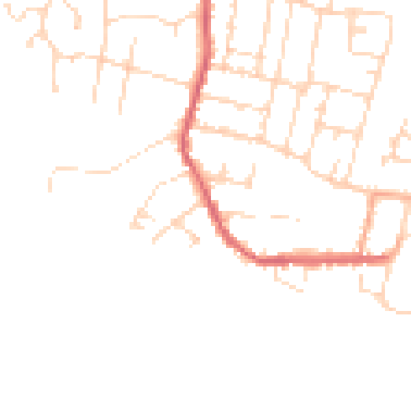 Daytime road noise heatmap for CM0 8HJ