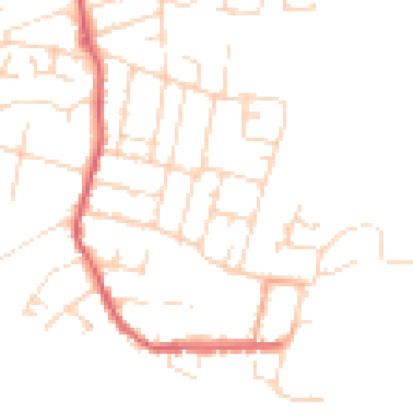 Daytime road noise heatmap for CM0 8JH
