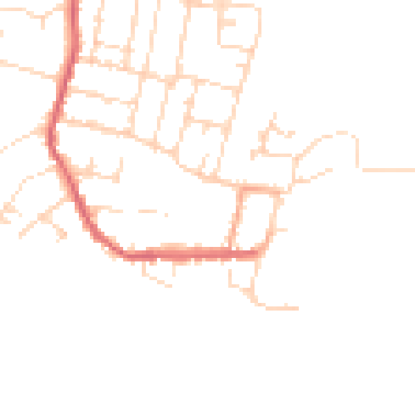 Daytime road noise heatmap for CM0 8JX