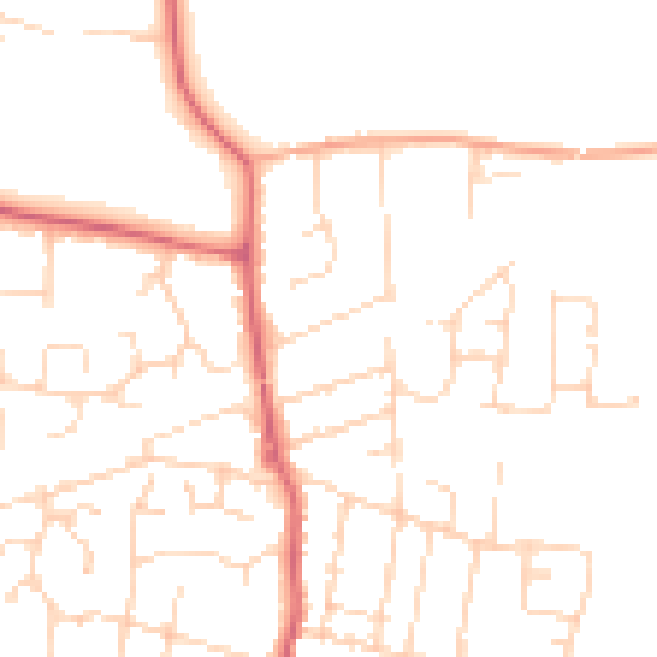 Daytime road noise heatmap for CM0 8LX