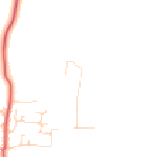 Daytime road noise heatmap for CM0 8QA
