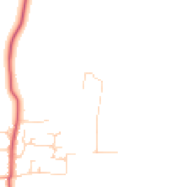 Daytime road noise heatmap for CM0 8QN