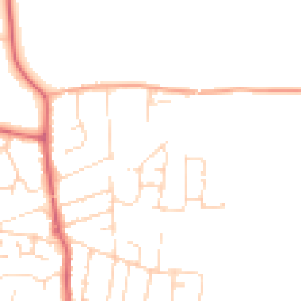Daytime road noise heatmap for CM0 8RA