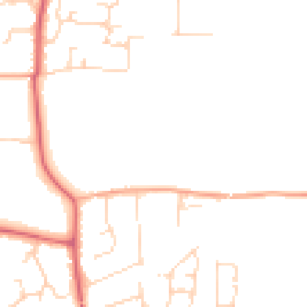 Daytime road noise heatmap for CM0 8SD