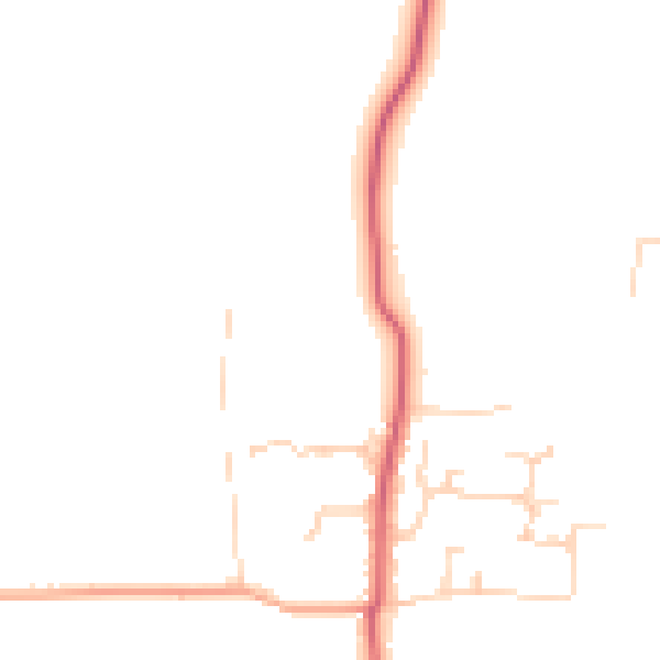 Daytime road noise heatmap for CM0 8SQ