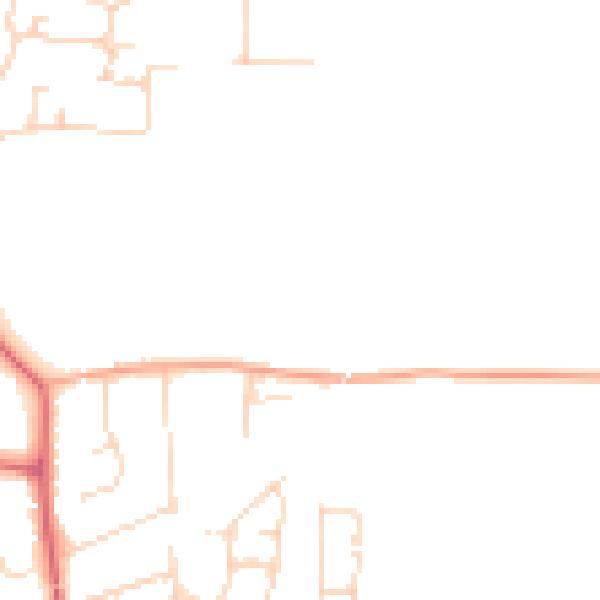 Daytime road noise heatmap for CM0 8SR