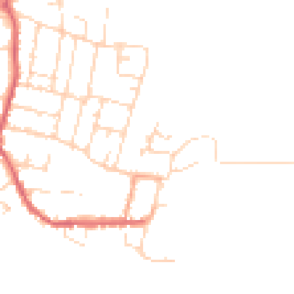 Daytime road noise heatmap for CM0 8SY