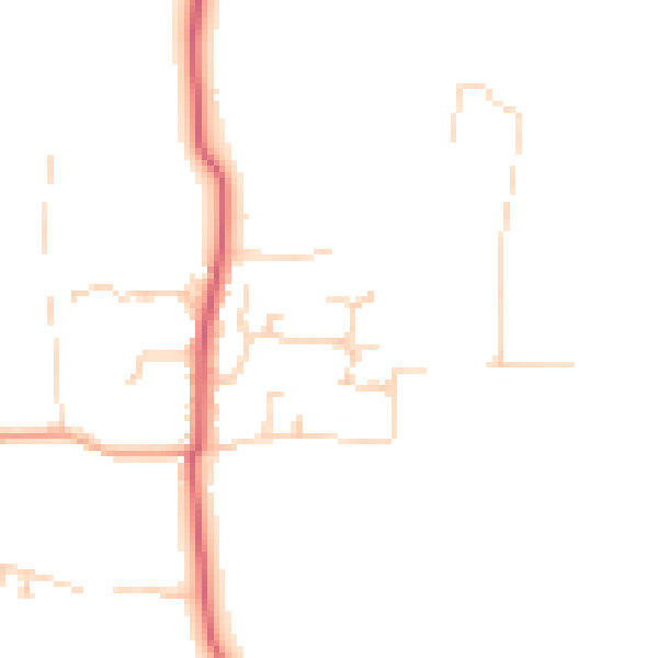Daytime road noise heatmap for CM0 8TW