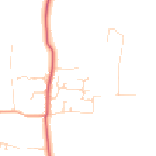 Daytime road noise heatmap for CM0 8UD