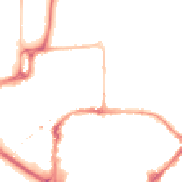 Night-time road noise heatmap for CM1 1AF