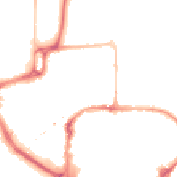 Night-time road noise heatmap for CM1 1AP