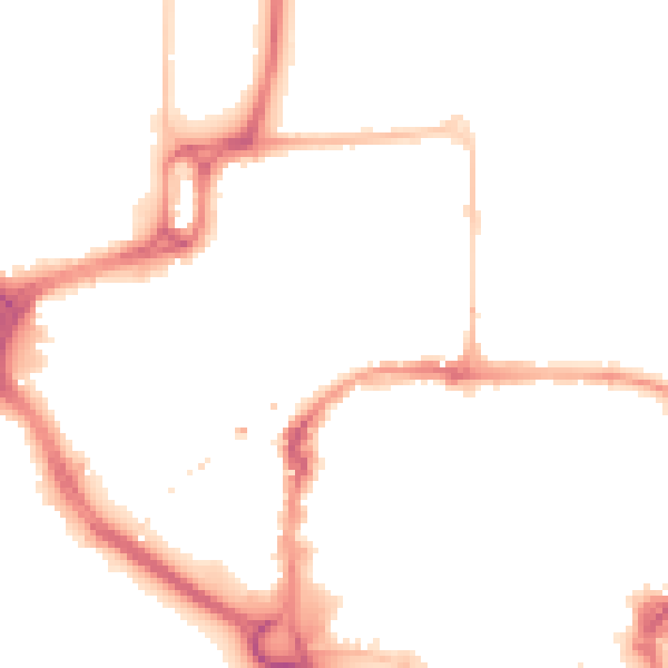 Night-time road noise heatmap for CM1 1AQ
