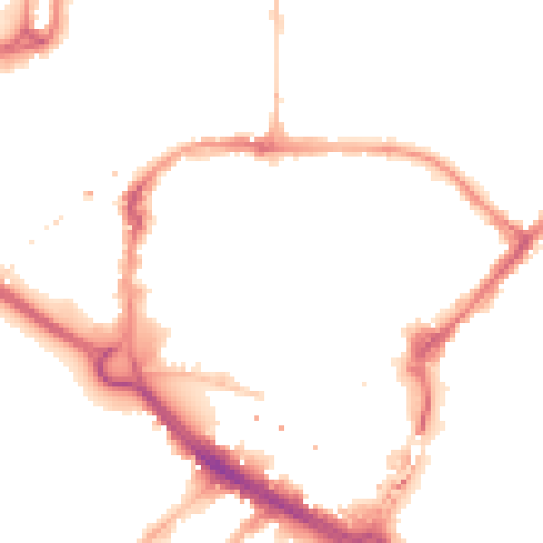 Night-time road noise heatmap for CM1 1BA