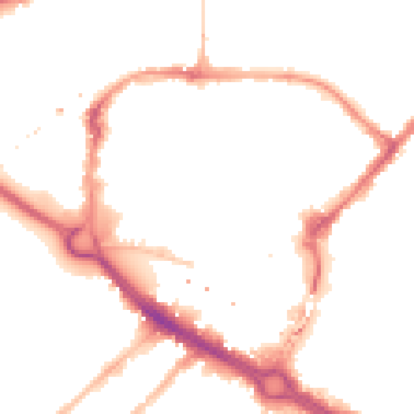 Night-time road noise heatmap for CM1 1BE