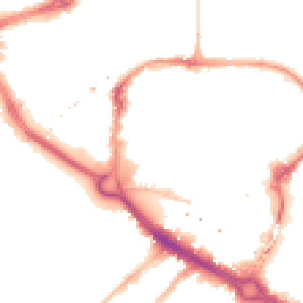 Night-time road noise heatmap for CM1 1BS