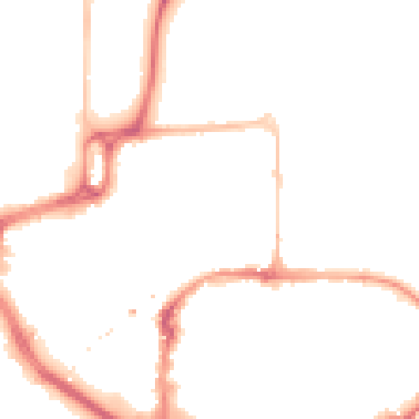 Night-time road noise heatmap for CM1 1BY