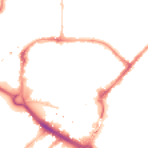 Night-time road noise heatmap for CM1 1DB