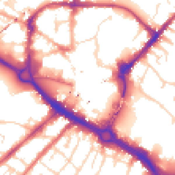 Daytime road noise heatmap for CM1 1DH