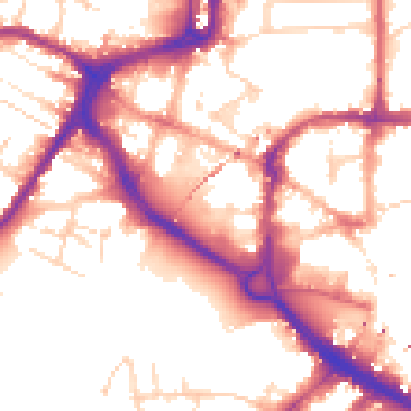 Daytime road noise heatmap for CM1 1DR