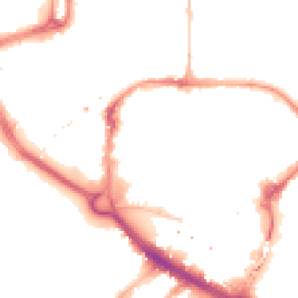 Night-time road noise heatmap for CM1 1DW