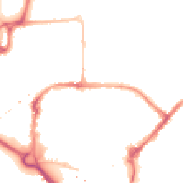Night-time road noise heatmap for CM1 1EA