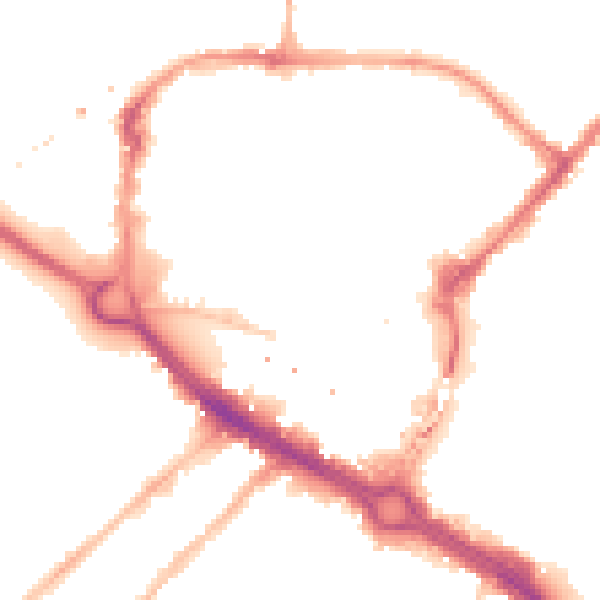 Night-time road noise heatmap for CM1 1EJ