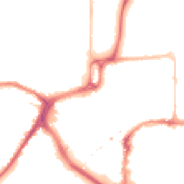 Night-time road noise heatmap for CM1 1EW