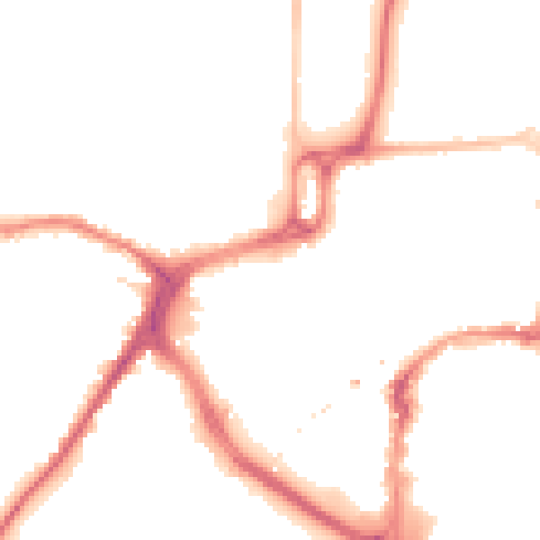 Night-time road noise heatmap for CM1 1FH