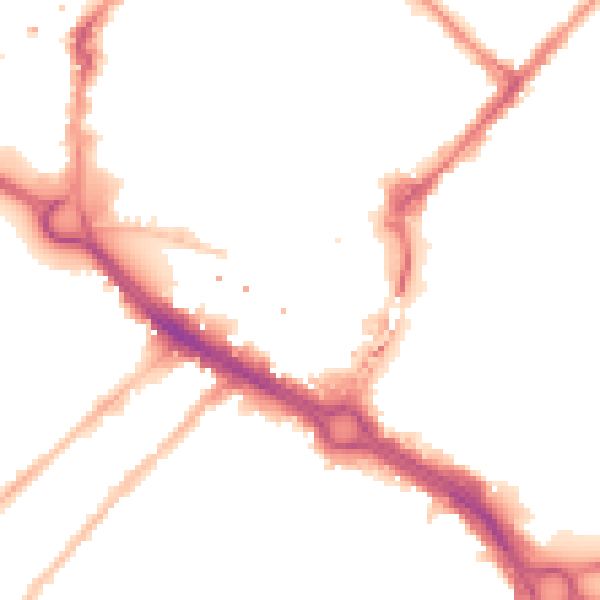 Night-time road noise heatmap for CM1 1FU