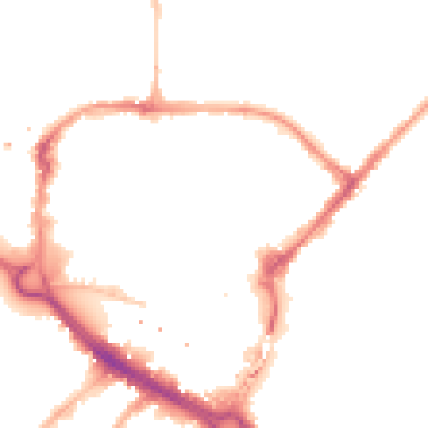 Night-time road noise heatmap for CM1 1GD