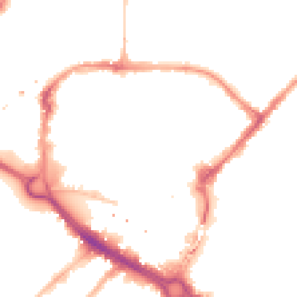 Night-time road noise heatmap for CM1 1GH