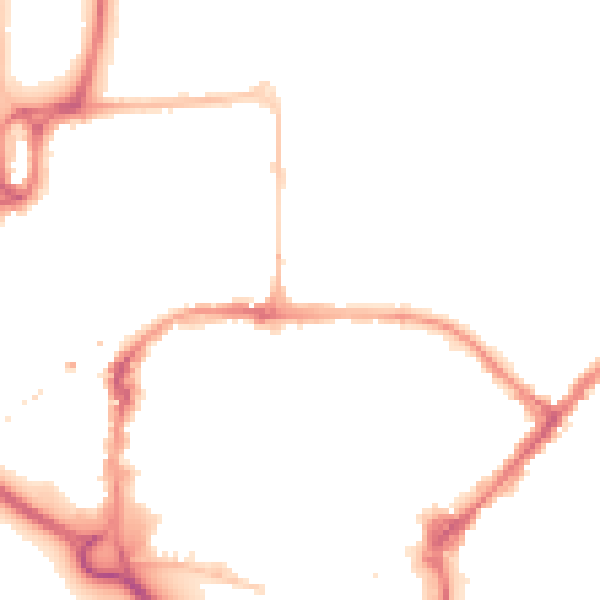Night-time road noise heatmap for CM1 1GP