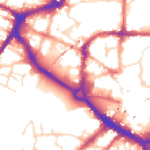 Daytime road noise heatmap for CM1 1HR