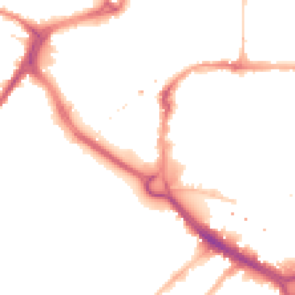 Night-time road noise heatmap for CM1 1HR
