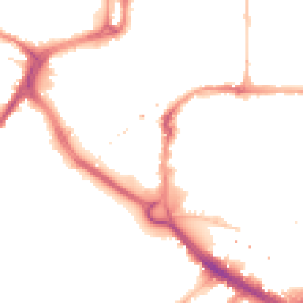 Night-time road noise heatmap for CM1 1HU