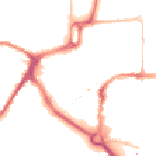 Night-time road noise heatmap for CM1 1HX