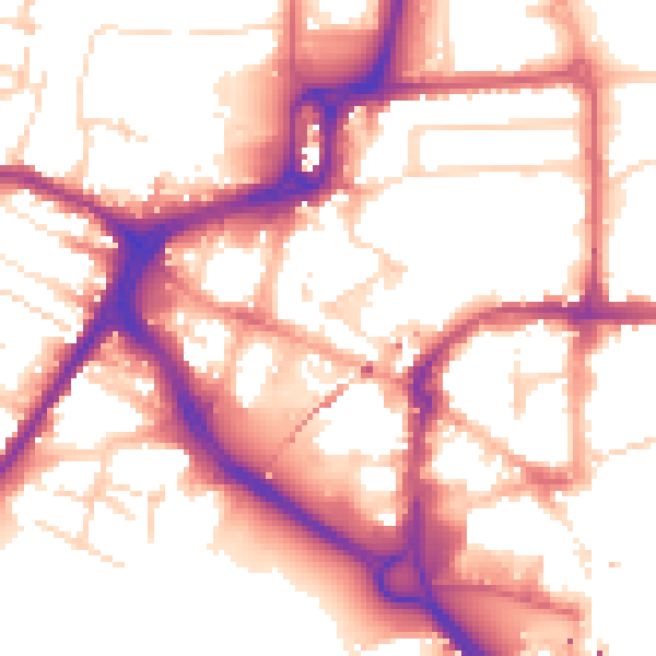 Daytime road noise heatmap for CM1 1HZ