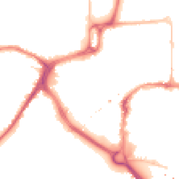 Night-time road noise heatmap for CM1 1JA