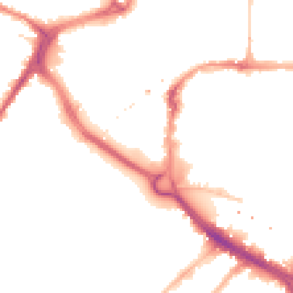 Night-time road noise heatmap for CM1 1JL